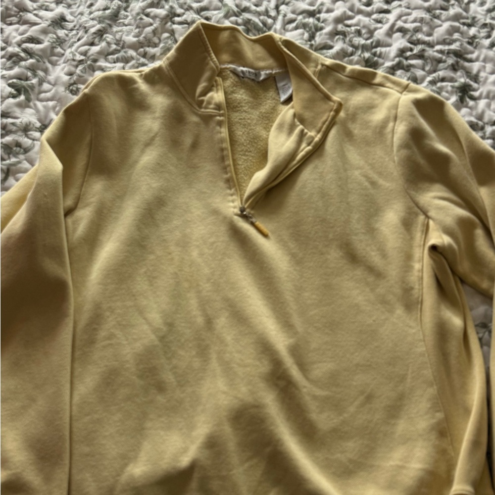 Izod Pale Yellow Quarter-Zip Pullover